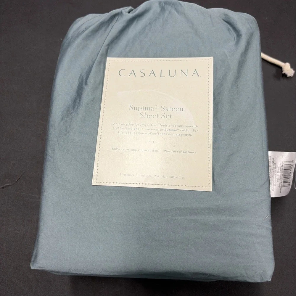 New Full Size, 500 Thread Count Supima Sateen Solid Sheet Set - Casaluna 20597